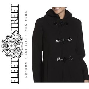 Fleet Street LTD Wool Warm Winter Black Peacoat Size Medium